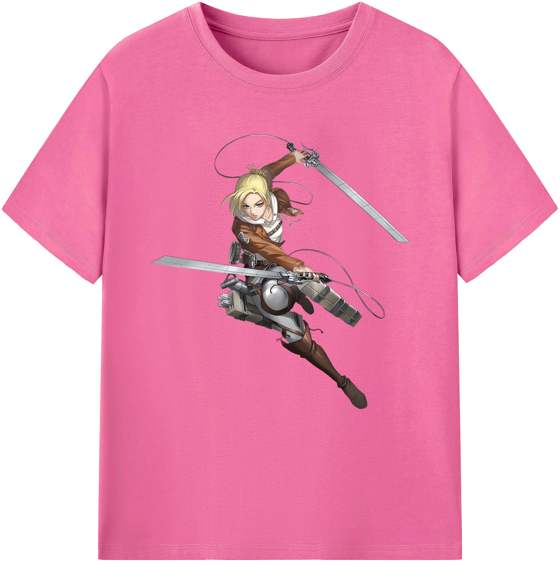 （画像用） 進撃の巨人 アニ・レオンハート Attack on Titan Annie Leonhart レディースカジュアルプリントTシャツ（綿100％）